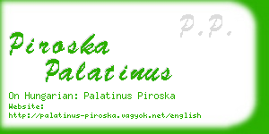 piroska palatinus business card